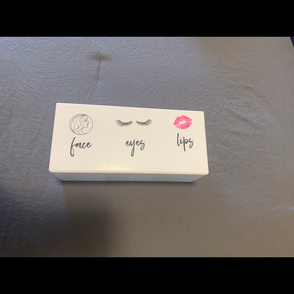 Cute white makeup holder for lip liner, brows, etc